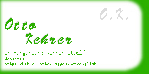 otto kehrer business card